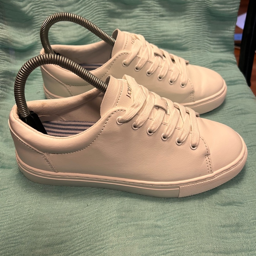 J. Crew White Leather Sneakers